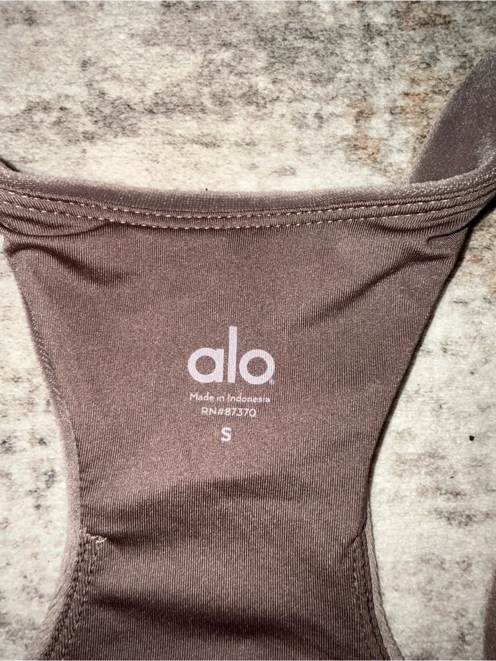 ALO Yoga Velvet Racerback Bralette in Taupe